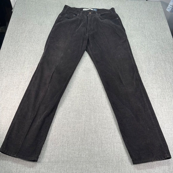 Vintage Gap Blue Jeans 33x34 Black Corduroy Relaxed Fit Straight Made‎ USA - Picture 1 of 9